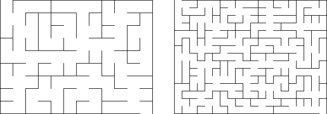 9x12 maze and 15x20 maze