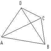 quadrilatero convesso ABCD, con diagonali AC e BD